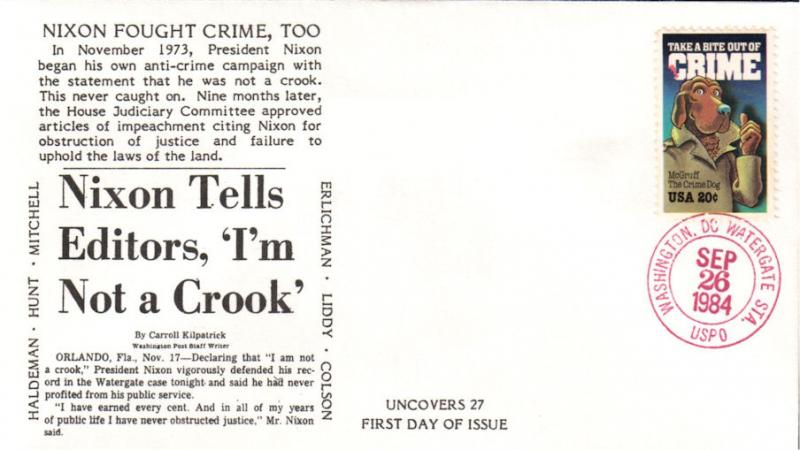 #2102 McGruff the Crime Dog Uncovers FDC