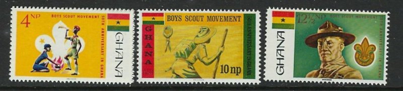 Ghana 308-10 MNH 1967 Boy Scouts