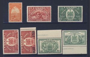 7x Canada S.D. Stamps E3-E6-E7-E8-E9i-E10-E11 Guide Value = $179.00