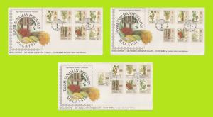 1986 Agro-Based Products of Malaysia (definitive) complete 14 FDC (SEE 5 IMAGES)