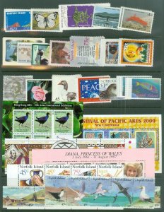 EDW1949SELL : NORFOLK Collection between 1993-2001 of all VF MNH. Scott Cat $167