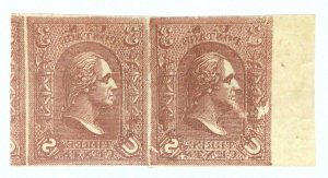 Scott #79-E8a - 3c Orange Brown - Pair - Loewenberg Decalcomania - Essay