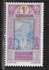 French Guinea 63: 1c Ford at Kitim, unused, NG, F-VF