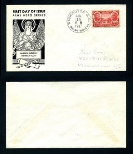 # 786 on First Day Cover with Newman-Sudduth cachet dated 1-15-1937