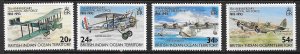 BRITISH INDIAN OCEAN TERRITORY Sc 136-140 NH ISSUE OF 1993 - AVIATION