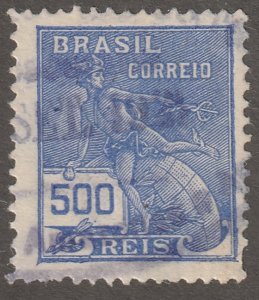 Brazil,  stamp,  Scott#254,  used, purple postmark, #B-254
