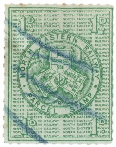 (I.B) North Eastern Railway : Parcel Stamp 1d