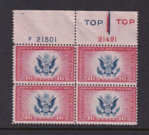 Air Mail Special Delivery Sc CE2 MNH Type 4 plate block Durland $30 (44