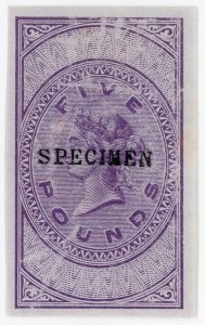 (I.B) QV Revenue : Unappropriated Die Proof £5 (1873)