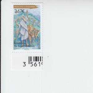 2015 Fr Andorra Legend of the First Snow (Scott 742) MNH