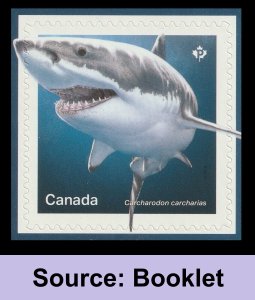 Canada 3106-3110 Sharks P set 5 B (from booklet) MNH 2018