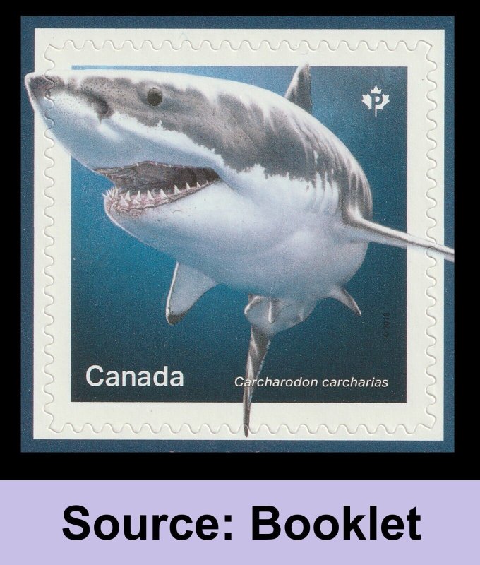 Canada 3106-3110 Sharks P set 5 B (from booklet) MNH 2018