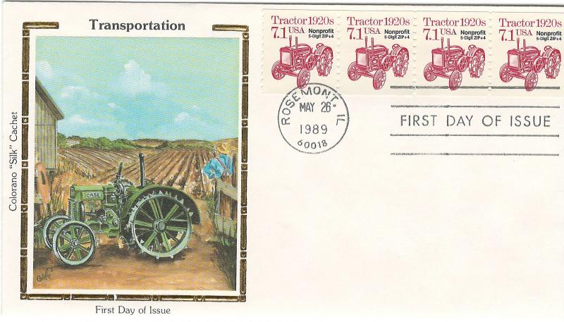 2127a: Transportation Series, Tractor, Colorano Silk