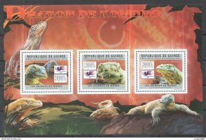 2011 Guinea Fauna Reptiles Dragon De Komodo Varanus 1Kb ** Bc275