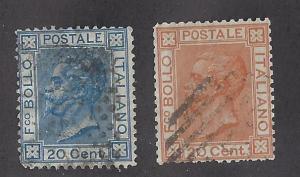 Italy Scott # 35-36  Used Catalog Value $303.00!! 