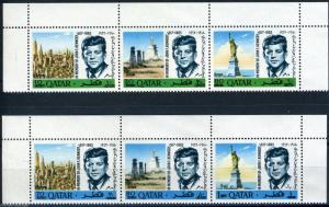 QATAR  JOHN F. KENNEDY SC#119 & 119B  MICHEL#252A/57A  MINT NH