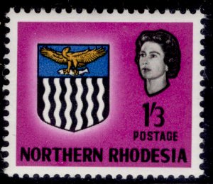 NORTHERN RHODESIA QEII SG83, 1s 3d bright purple, NH MINT.