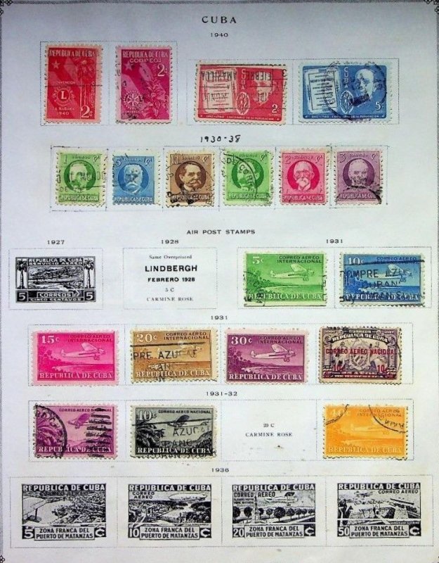 CUBA: 1878-1940 Used & Unused - Ex-Old Time Collection - 7 Sides Page (66587)