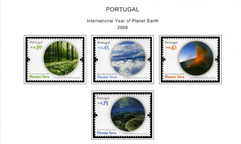 COLOR PRINTED PORTUGAL 2000-2010 STAMP ALBUM PAGES (214 illustrated pages)