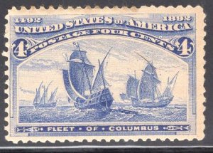 US Stamp Scott #233 Mint Hinged SCV $50
