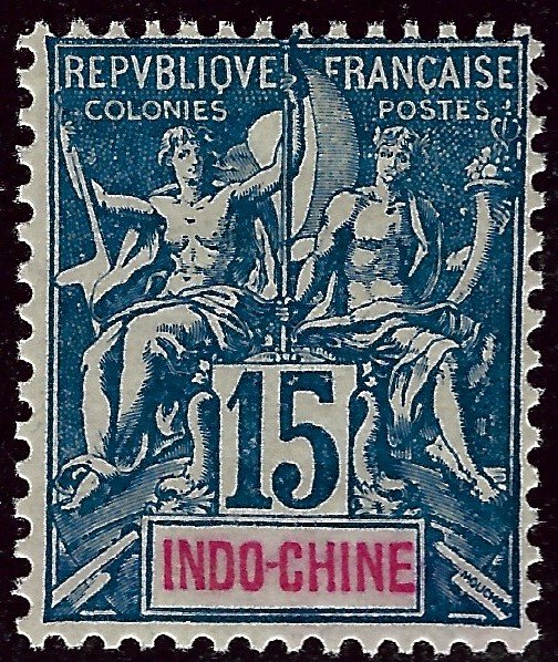 Indo-China Sc #10 Mint F-VF SCV$45...French Colonies are Hot!