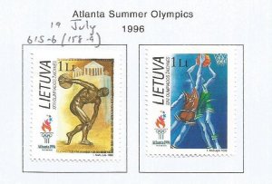 LITHUANIA - 1996 - Atlanta Summer Olympics -  Perf 2v Set - M L H