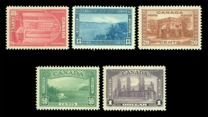 CANADA 1938 George VI & Queen Elizabeth visit to Canada set Sc# 241-245 mint MNH