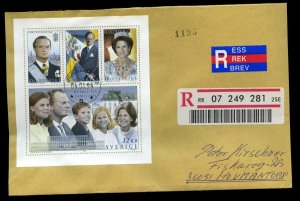 Sweden #2034-2037 mailed cover Kristianstan Swedish Royals Czeslaw Slania