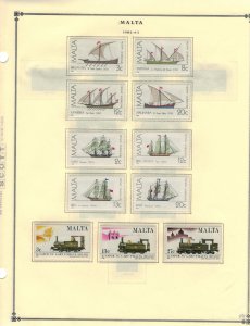 Malta, very nice collection on 27 Scott Int'l pages, 1977-2000 Cats $600+