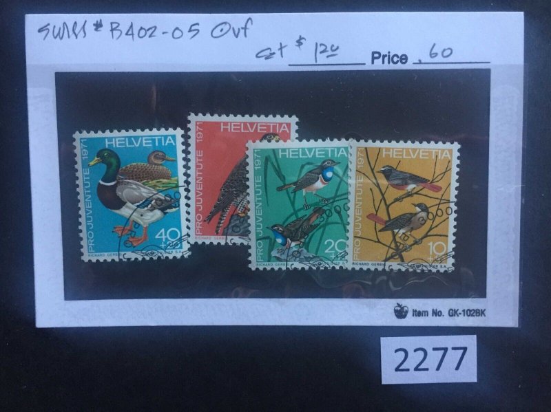 $1 World MNH Stamps (2277) Switzerland B 402-5 see image for condition