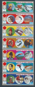 Equatorial Guinea #7212-18 NH 1972 Winter Olympics, Sapporo (Michel 27-33)