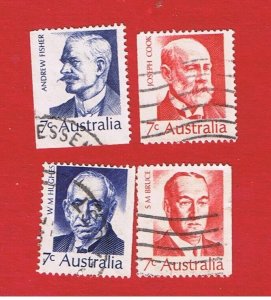 Australia #514-517    VF used   Ministers    Free S/H