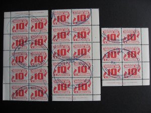 Canada postage due used corner blocks letter carrier cancel Sc J27