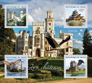 NIGER - 2014 - Castles - Perf 4v Sheet - Mint Never Hinged