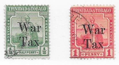 Trinidad #MR12-MR13  War Tax ( U) CV$3.75