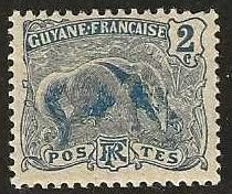 French Guiana 52, mint hinge remnant.  1905.  (F476)