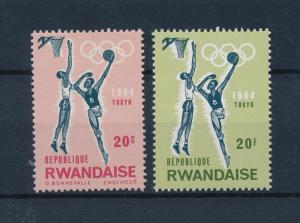 [46332] Rwanda 1964 Olympic games Tokyo Basketball from set MNH