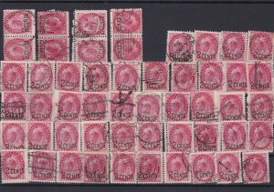 canada 1897 - 99 surcharge and cancel  stamps study ref r10303