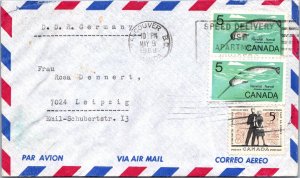 1968 - Vancouver, BC - Airmail to Germany - F36096