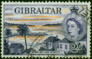 Gibraltar 1959 2s Orange & Violet SG155a Fine Used