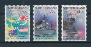 [102316] Norfolk Island 1992 World war II Coral sea battle  MNH