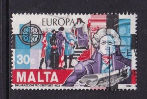 Malta   #615    used  1982  Europa  30c