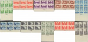 United States #756-765, Complete Set(10), Plate Blocks of 6, 1935, No Gum as ...