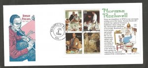 1994 Norman Rockwell #2840 ss Gamm FDC UO New Rochelle