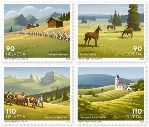 Scott #1868-71a Swiss Parks MNH