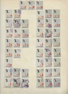 SWITZERLAND CANTON  BASEL GEBUHREN 2 PAGES  REVENUE LOT - 71  PCS - S25,6 USED