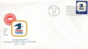 7-1-71 USPS  FDC,   BERNE, IN  1971  FDC15806