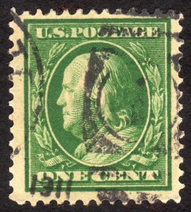 1910, US 1c, Franklin, Used, Sc 374