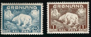 Greenland 1946 Sc#8 & #9 Mint NH VF Cat $48...Quality Bargain!