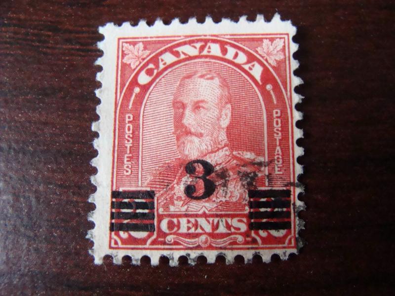 Canada 191   King George V Admiral--Overprint 3cent  on 2.